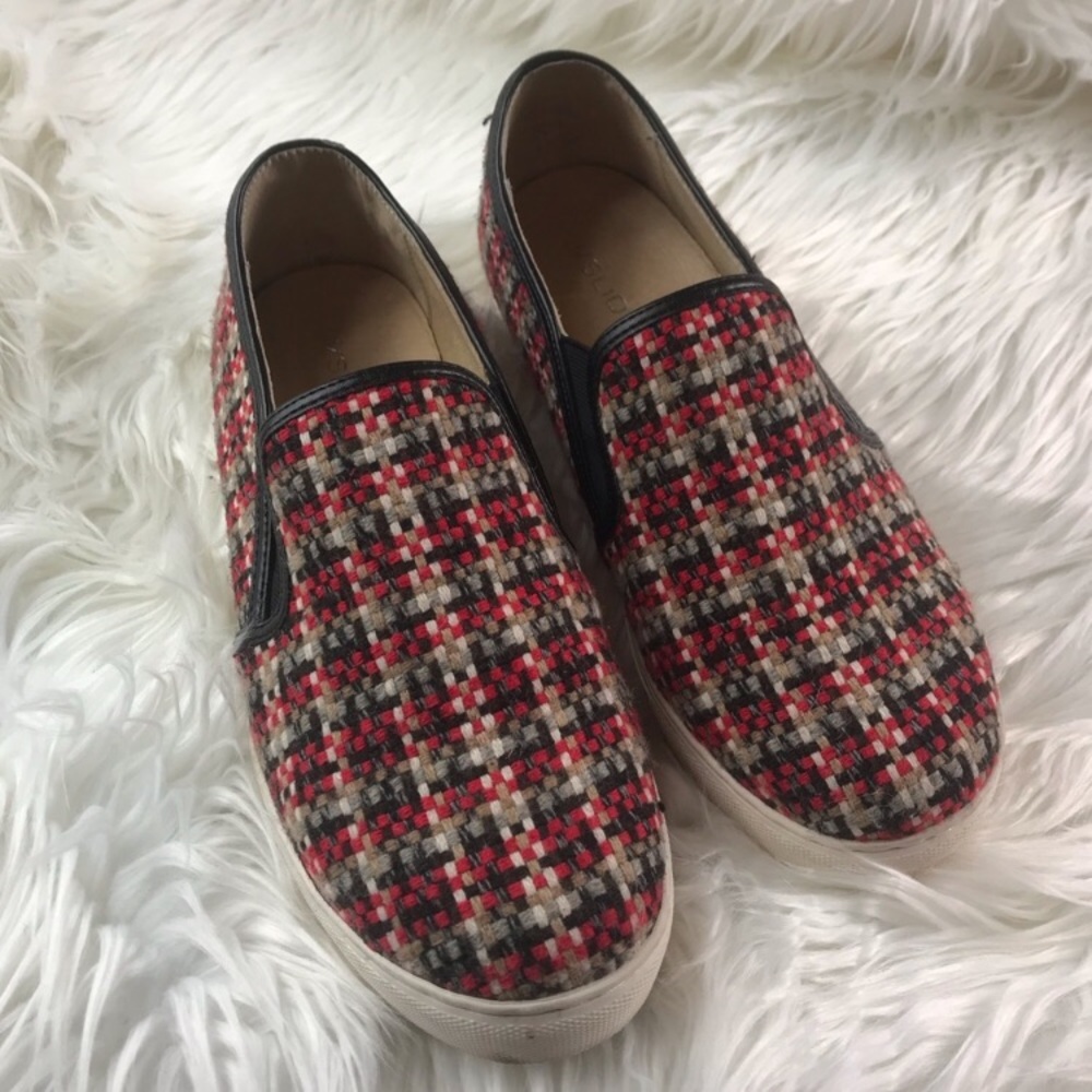 Plaid Anthropologie J/Slides